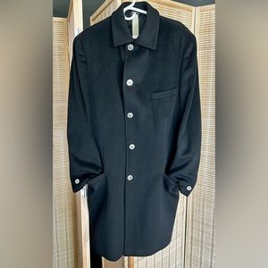 Versace black long coat